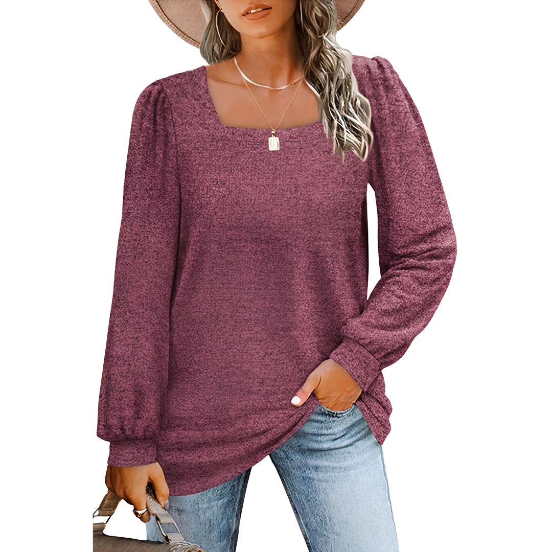 Jaylin - Camisa Chic con Escote Cuadrado
