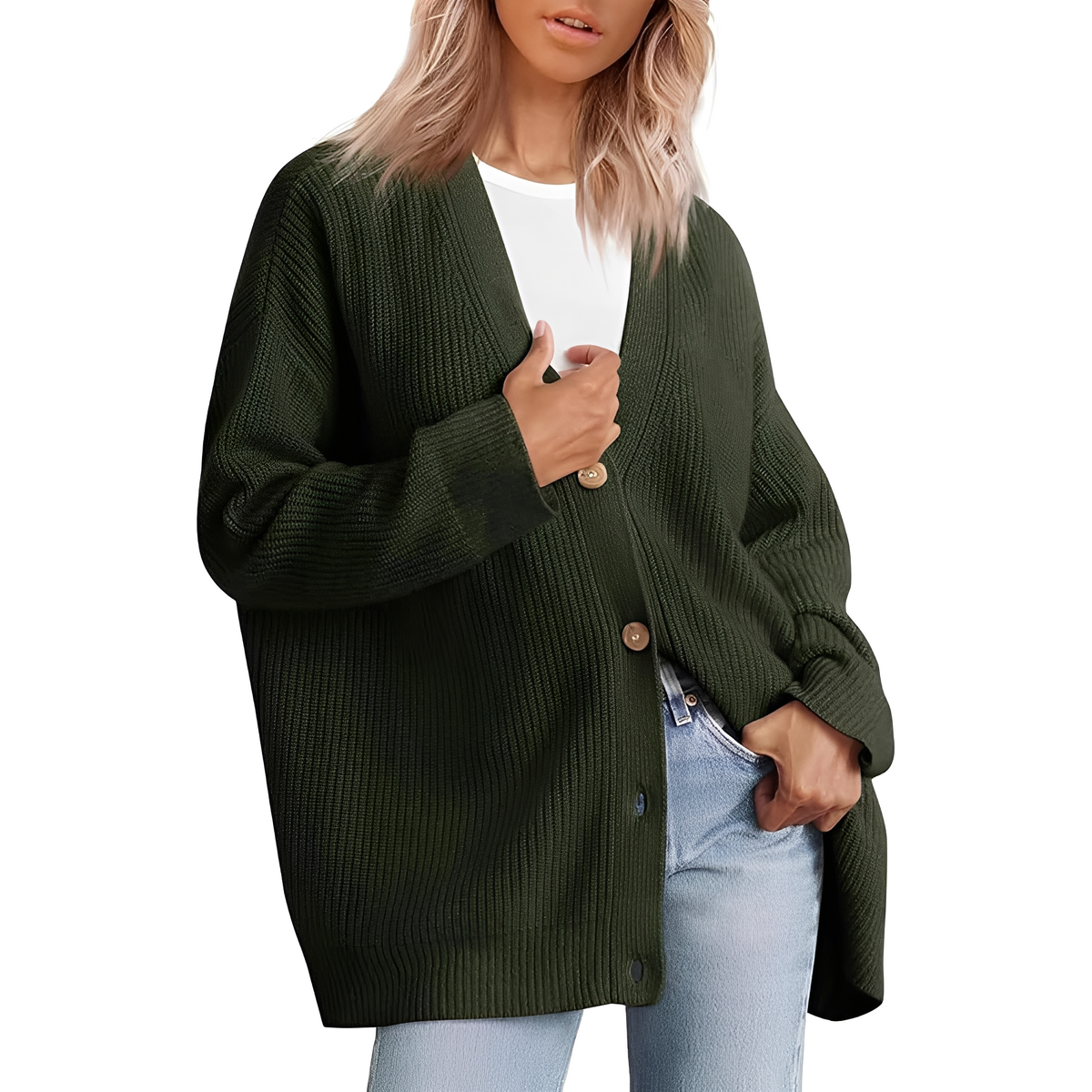 Christal - Suéter cálido de ajuste casual
