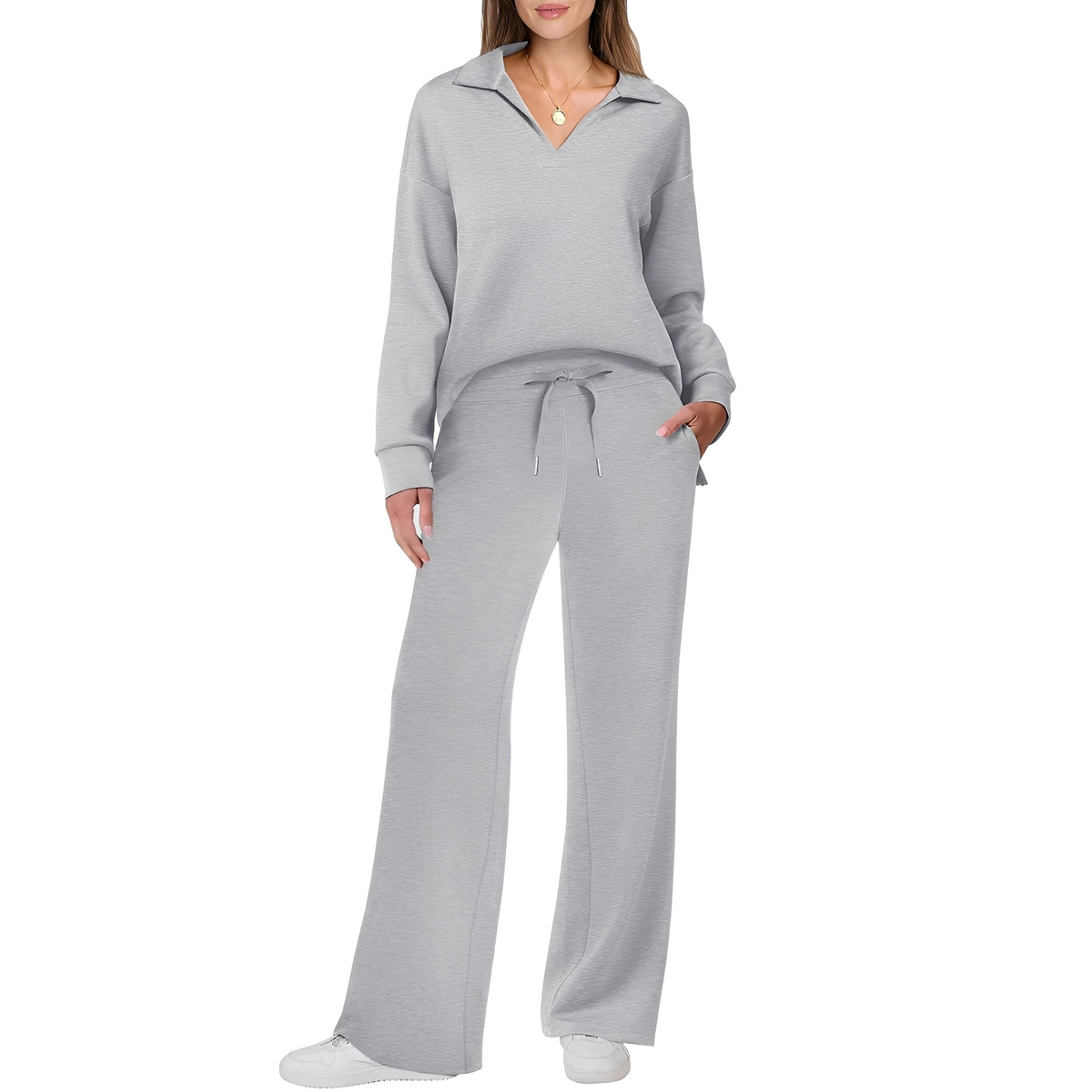 Justina - Conjunto casual de suéter y pantalones para mujeres