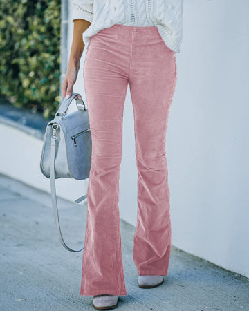 Susanne - Cómodo Pantalón Acampanado de Pana para Mujeres