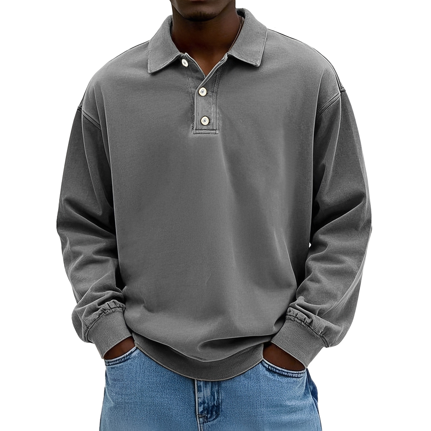 Caspian - Polo de manga larga para hombres