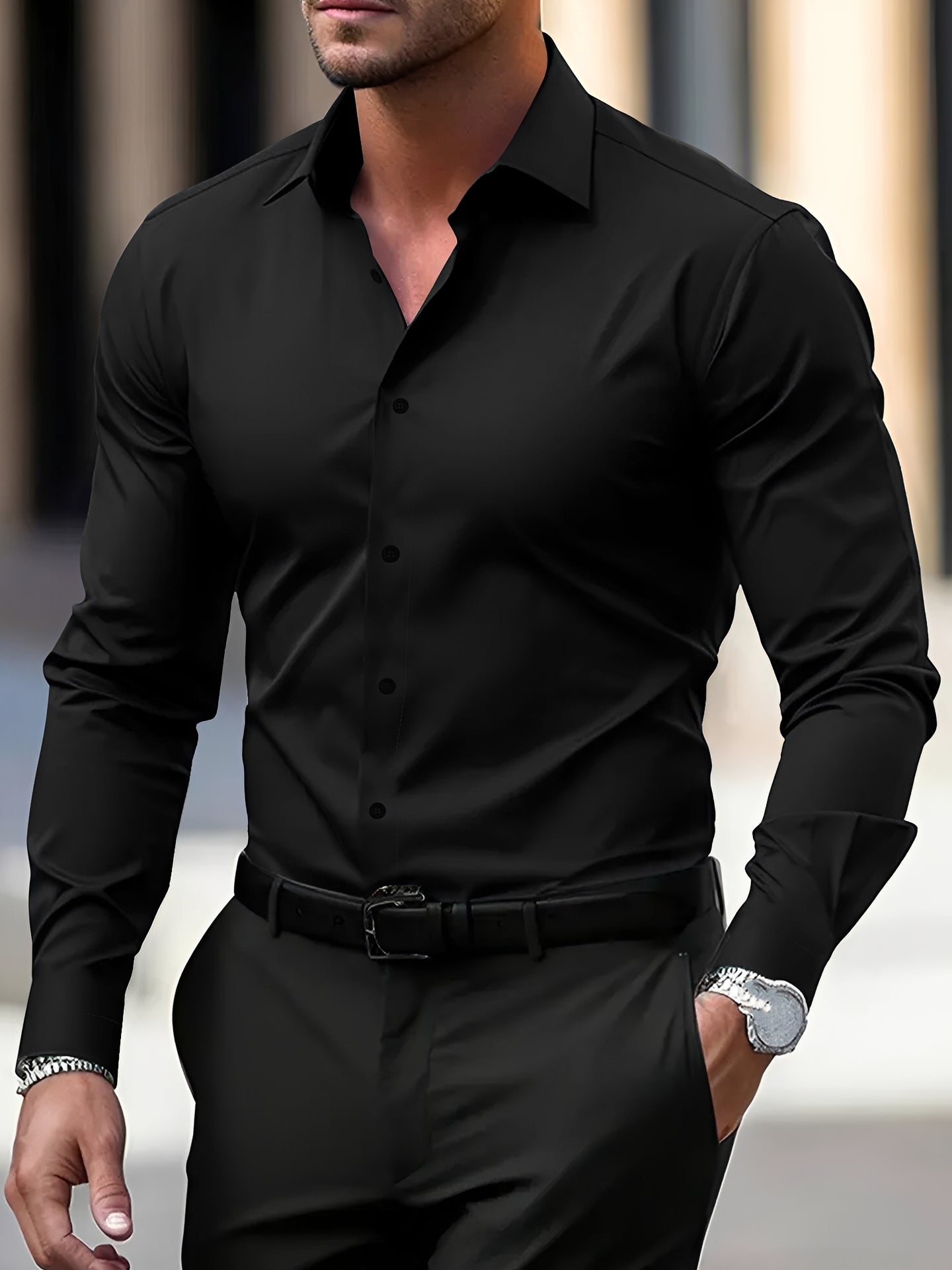 Jeremy – Camisa de manga larga para hombre – para ocasiones casuales y formales