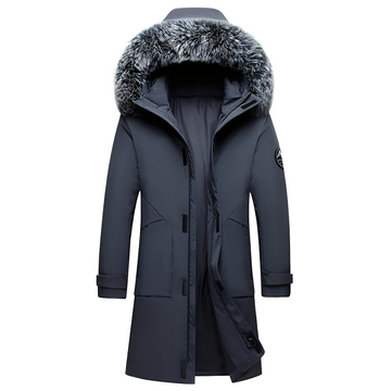 Crosby - Chaqueta de plumas con capucha de piel para hombres