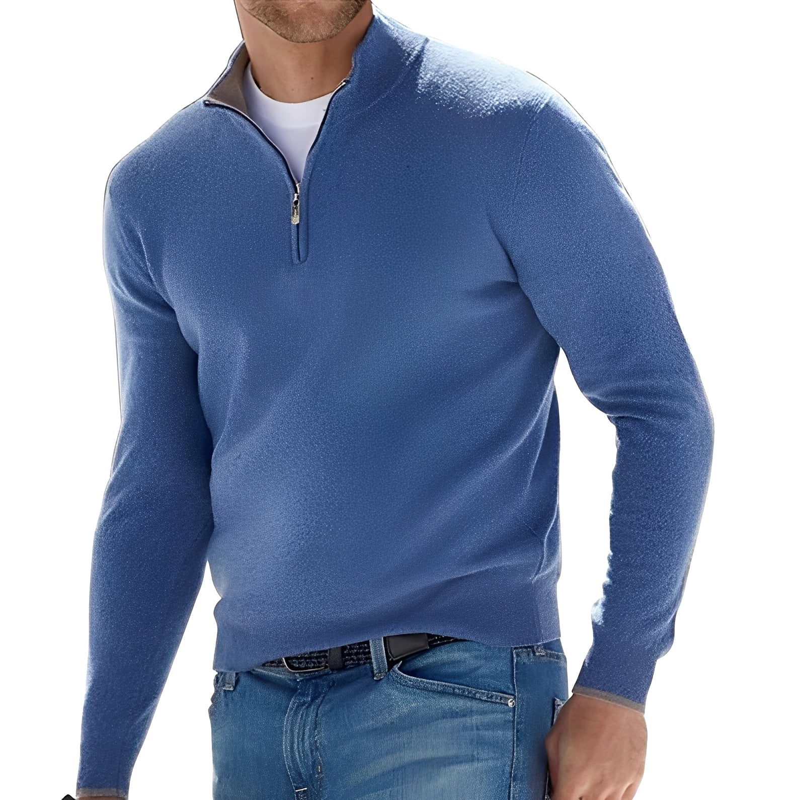 Nash - Suéter casual con media cremallera