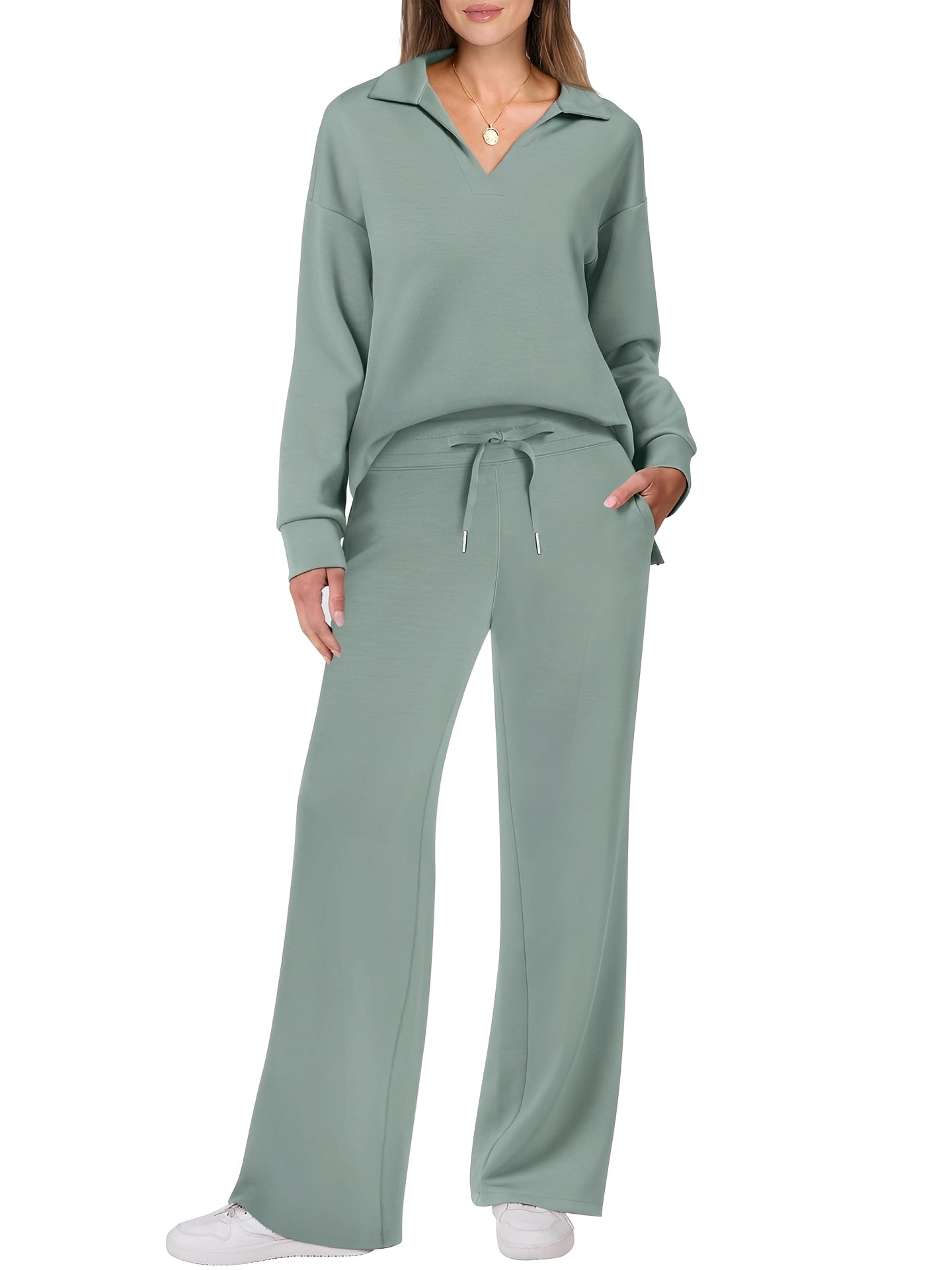Justina - Conjunto casual de suéter y pantalones para mujeres