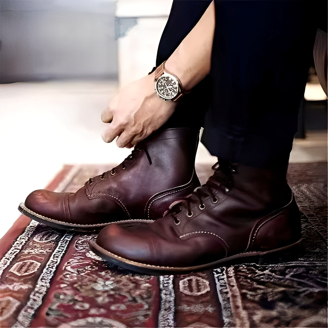 Garrick - Botas retro robustas para hombres