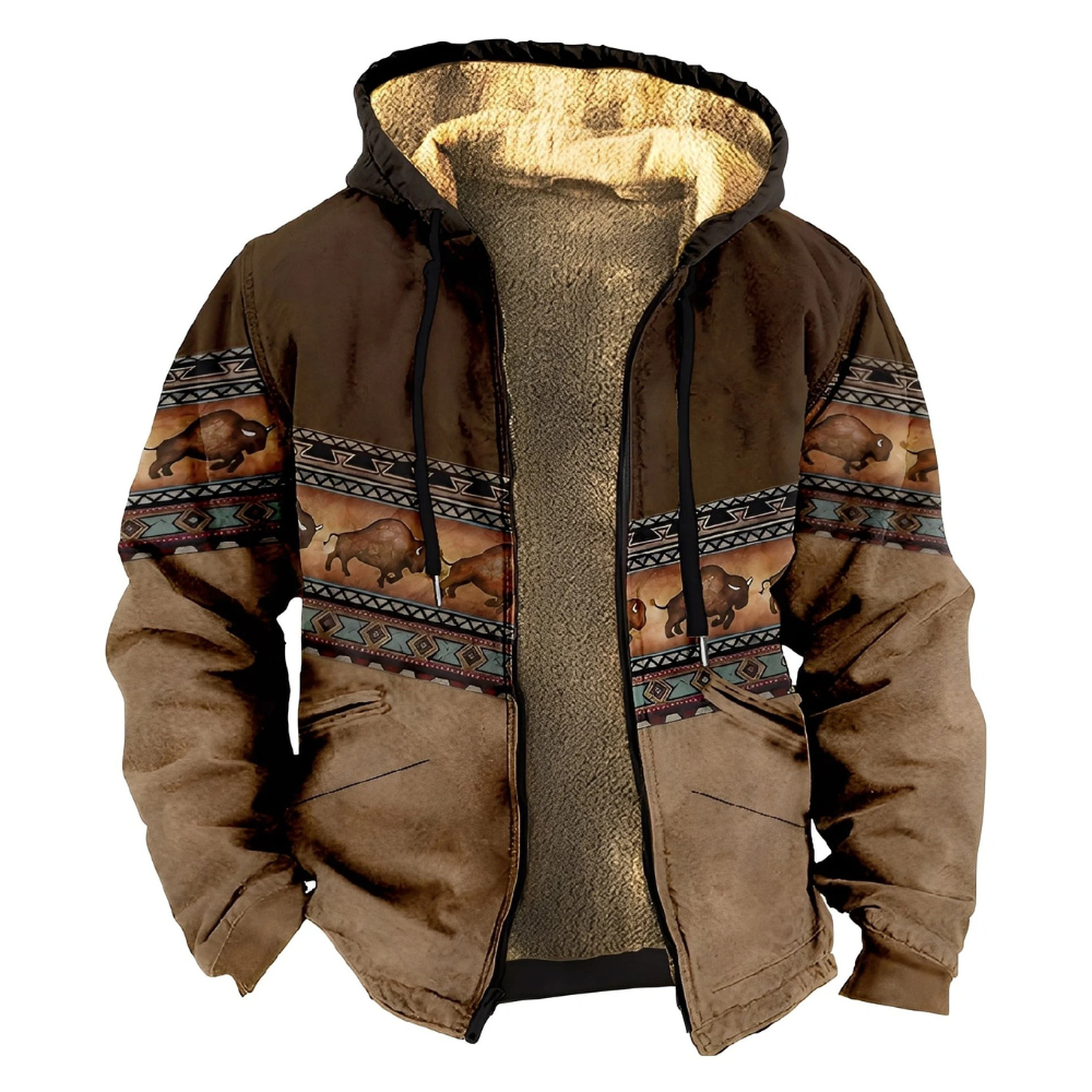 Mervin - Sudadera con capucha cálida y colorida para hombres