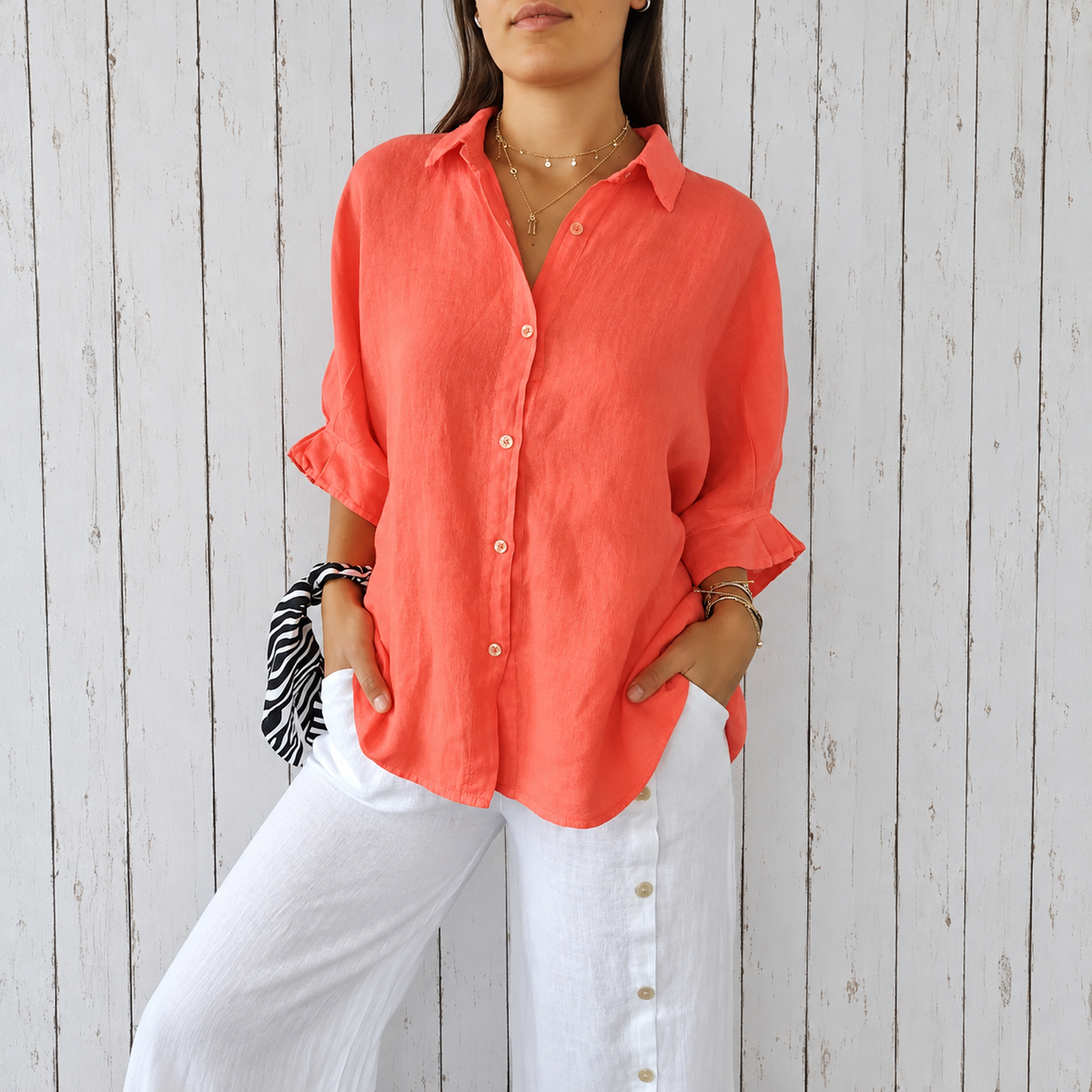 Madison - Blusa elegante con diseño clásico y botones