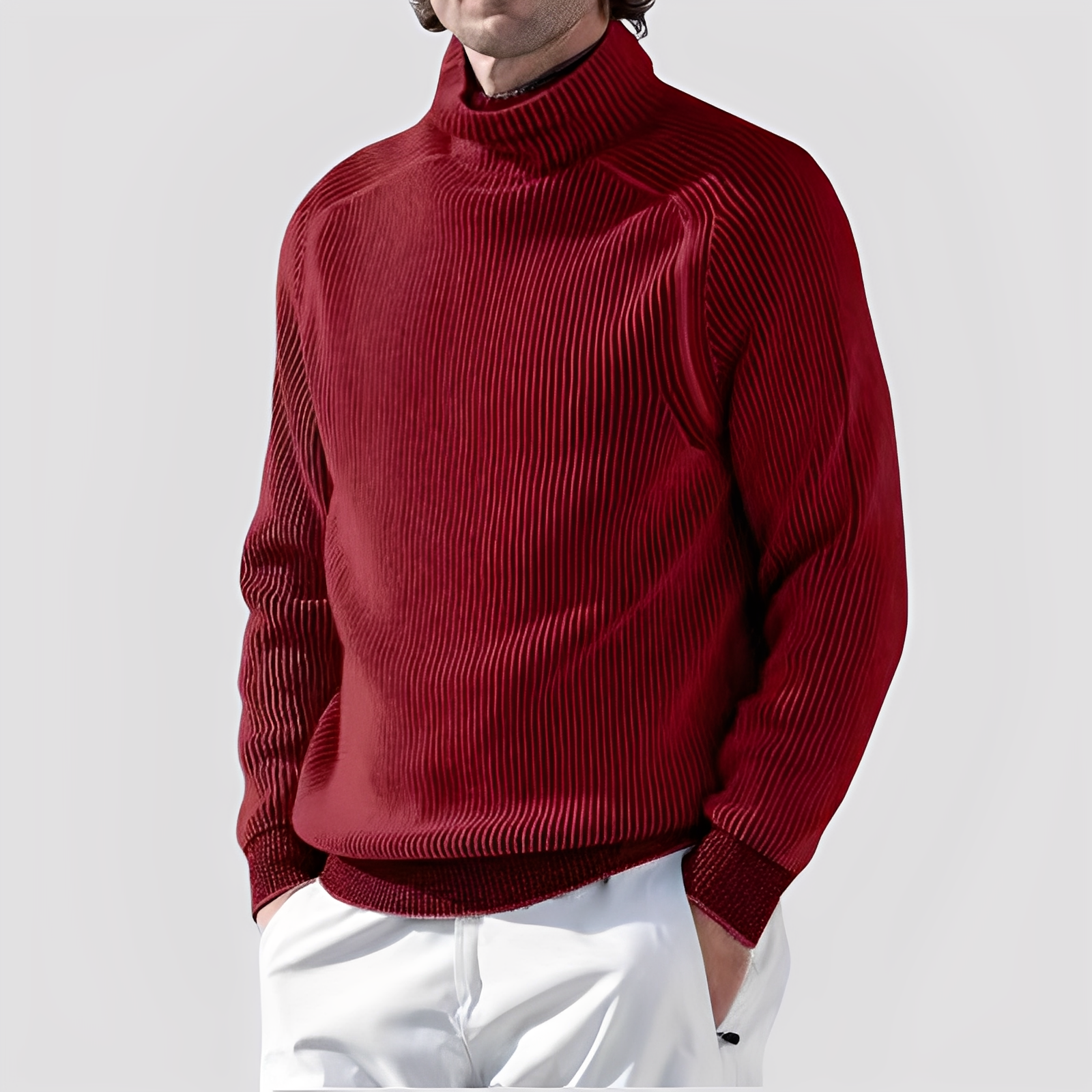 Chadwick - Jersey de cuello alto cómodo
