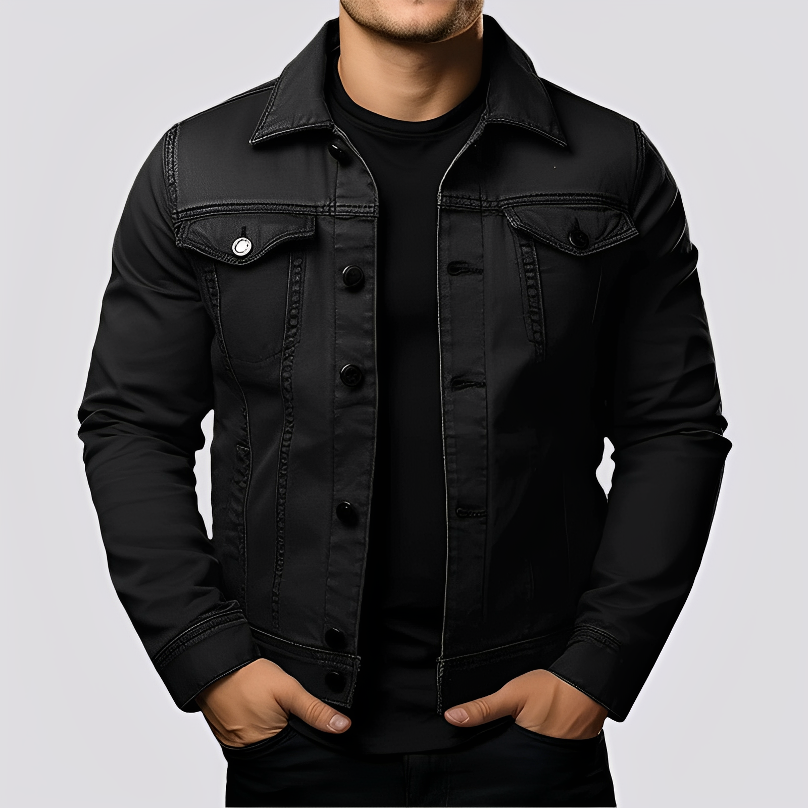 Maxwell - Chaqueta clásica para hombres de material resistente