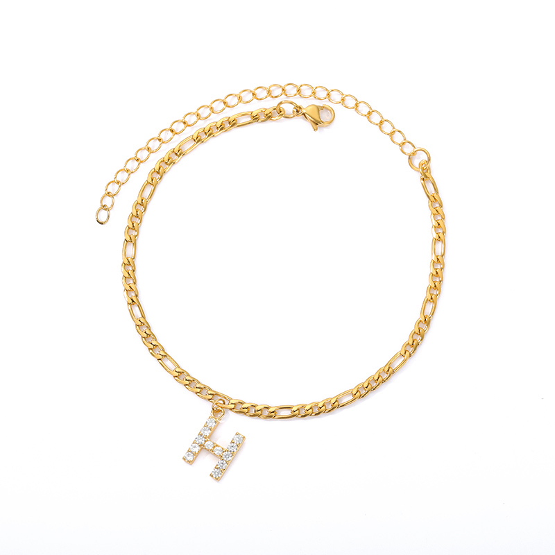 Tobillo con Inicial - Pulsera de tobillo con su inicial