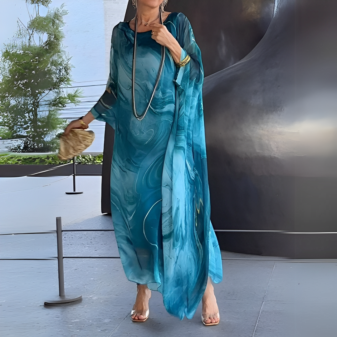 Emory - Moderno Vestido de Gasa de Seda para Mujer