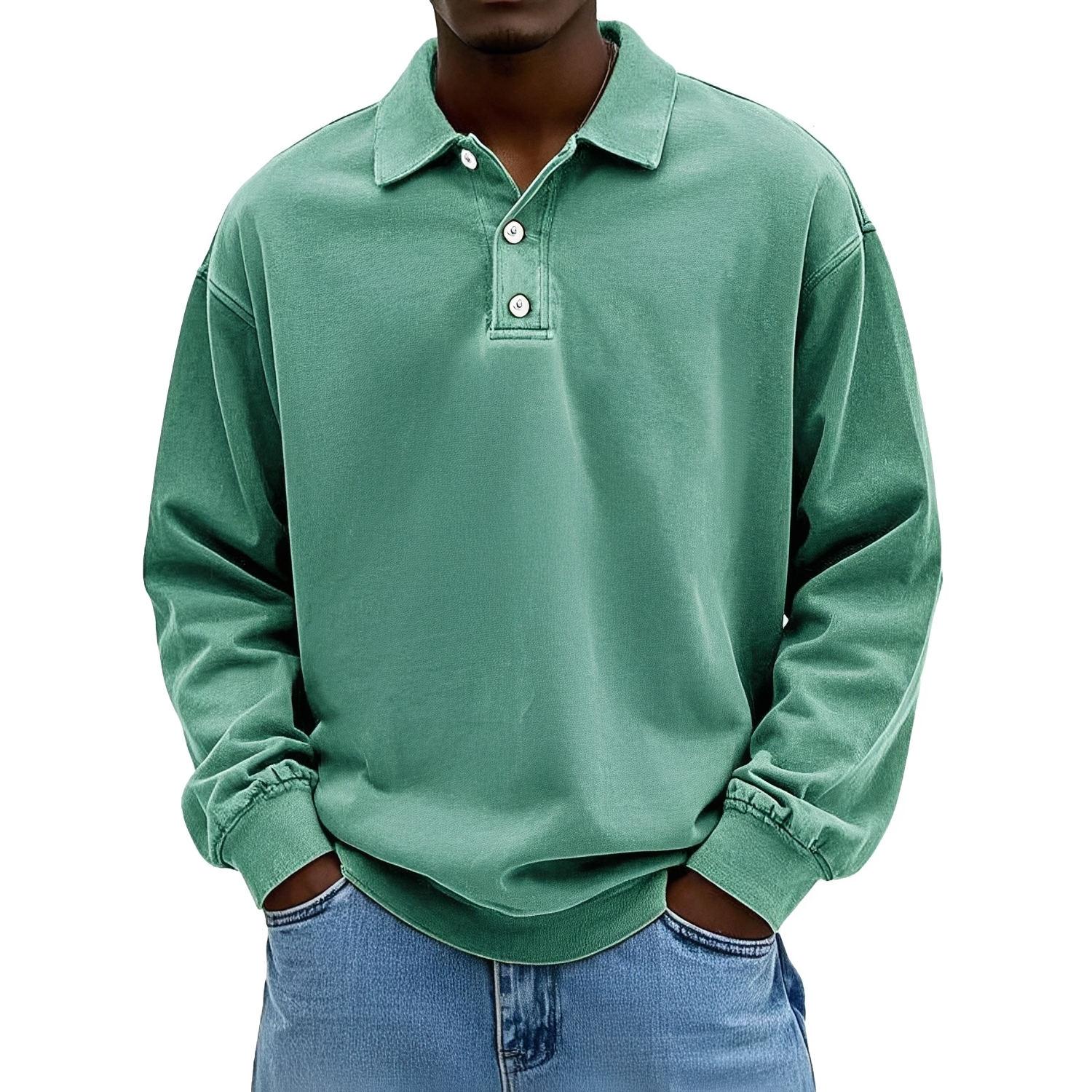 Caspian - Polo de manga larga para hombres