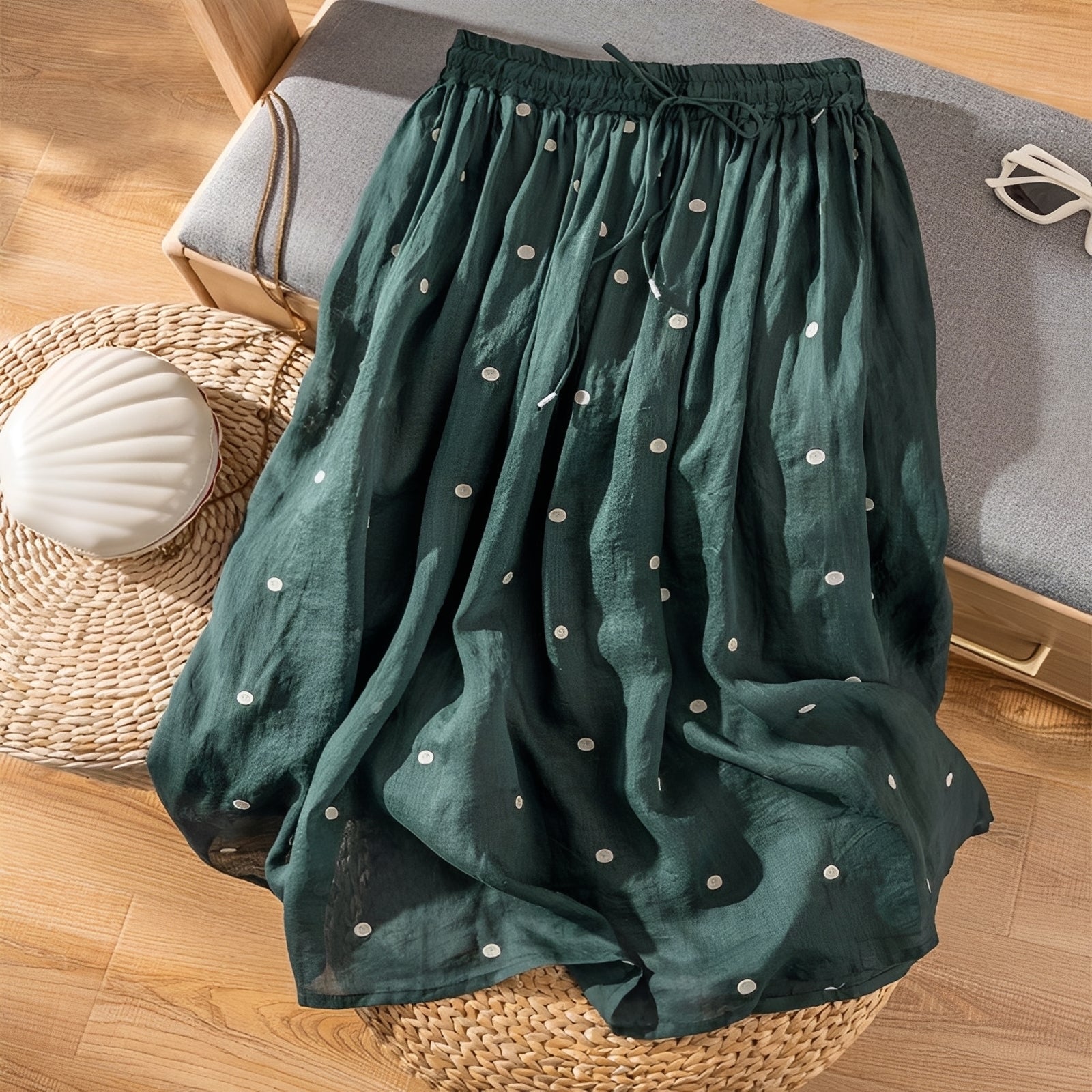 Thea - Falda casual con lunares para mujeres