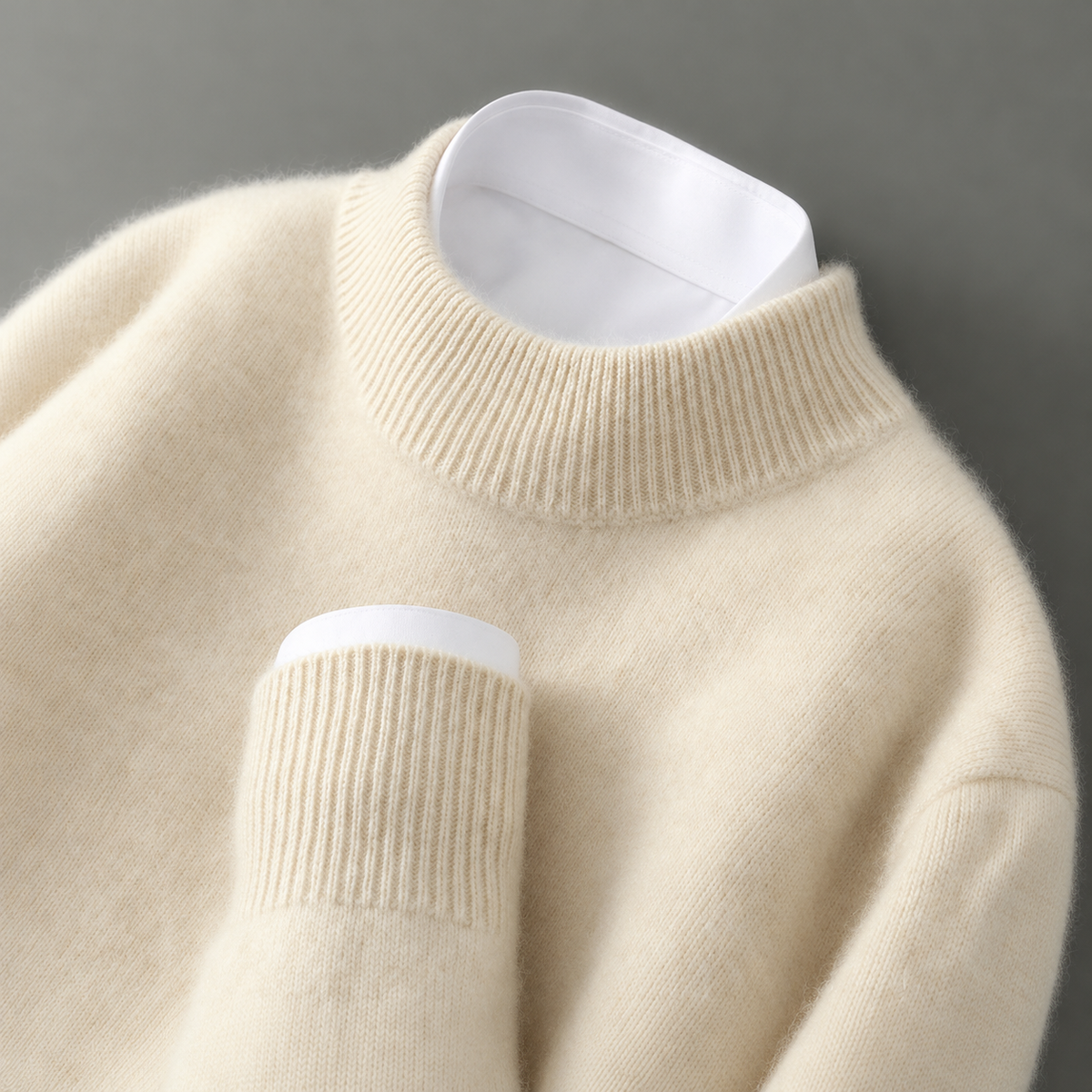 Wayne - Pullover retro grueso para hombres