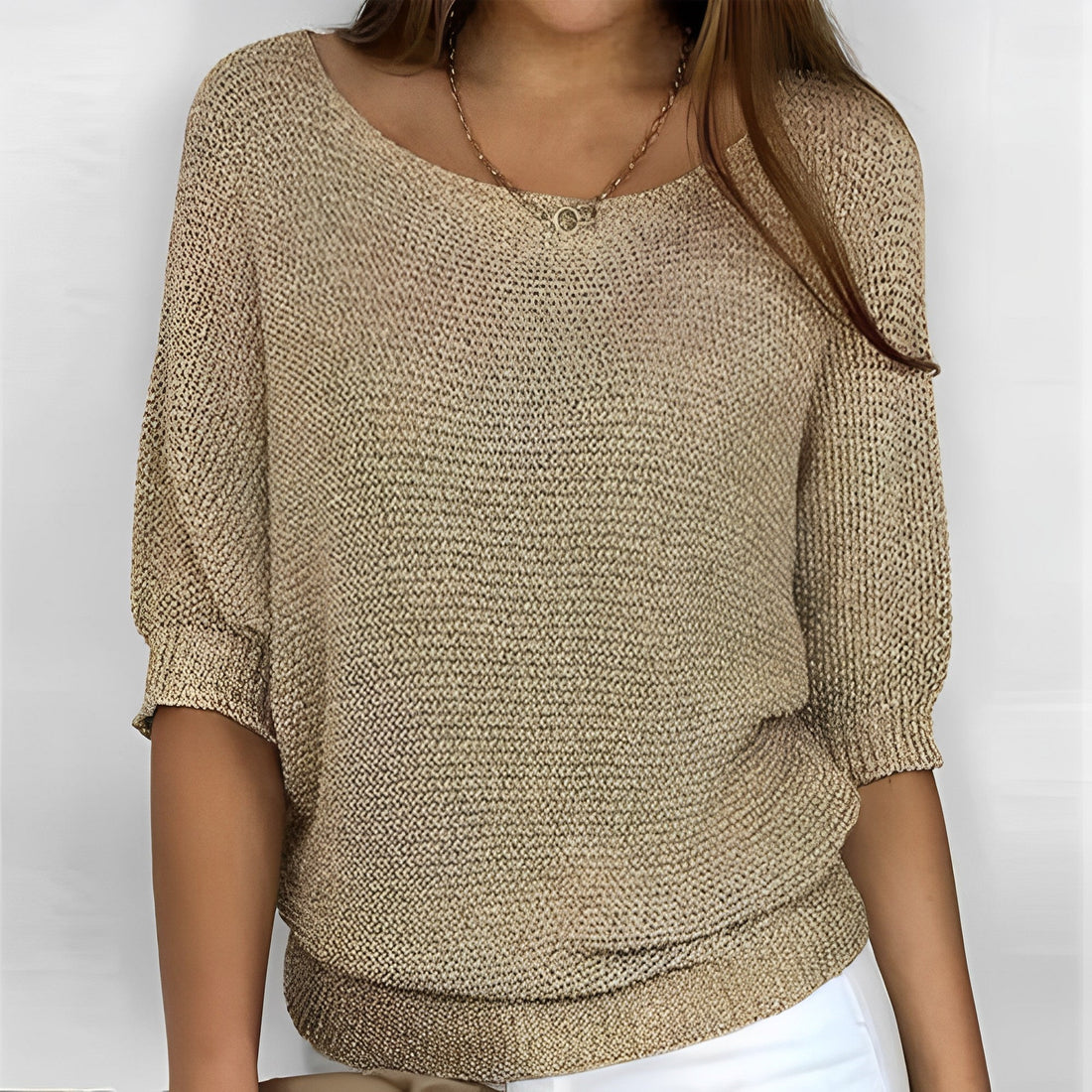 Leonie - Suéter con cuello redondo elegante