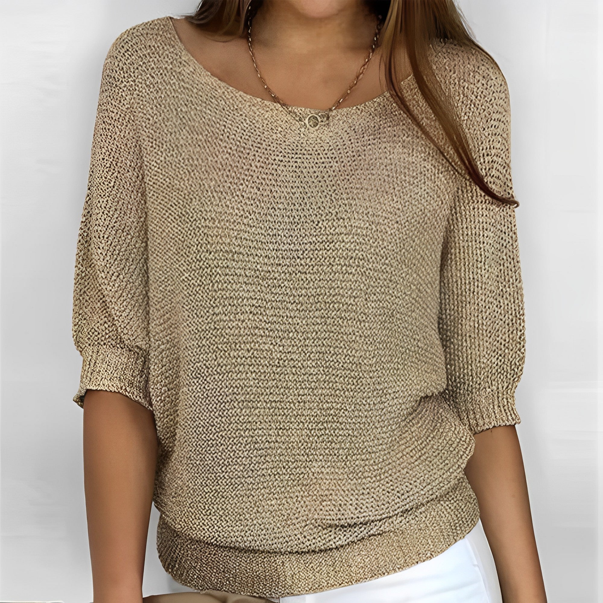 Leonie - Suéter con cuello redondo elegante
