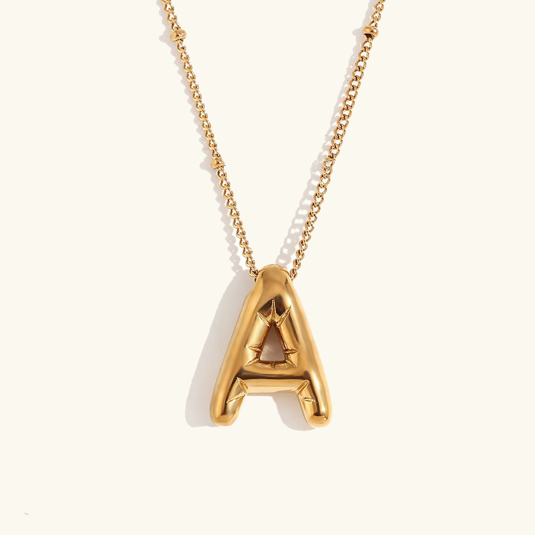 Collar inicial de oro Balloon