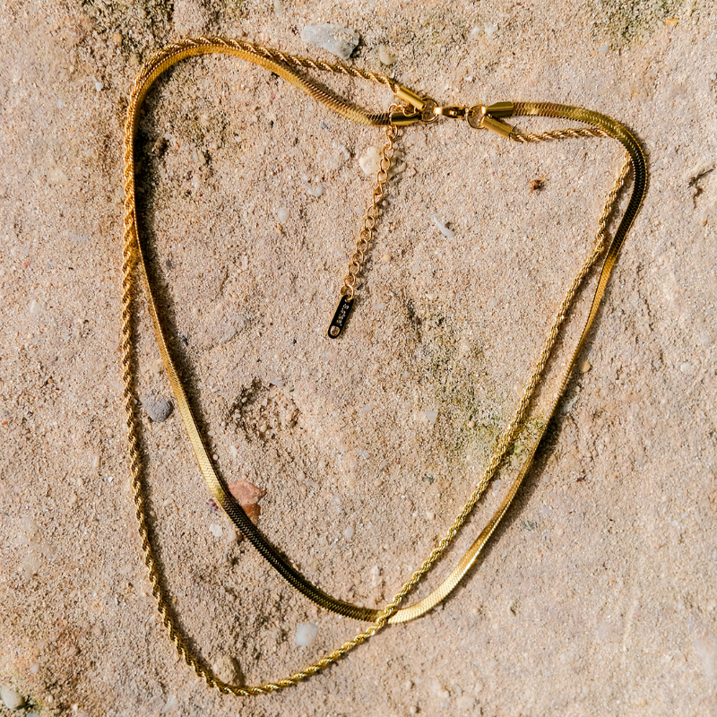 Nicole – Collar de Oro Multicapa