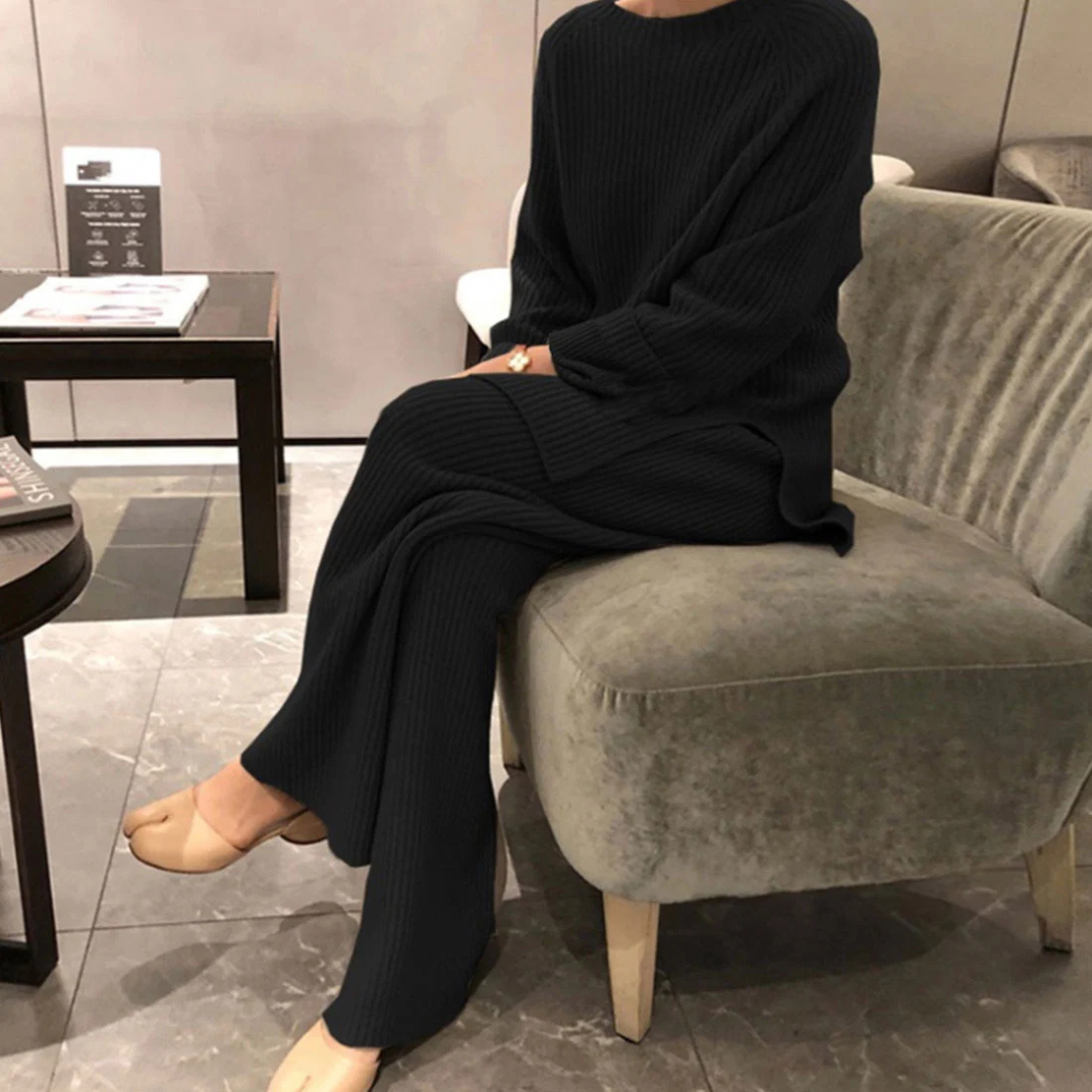 Samantha - Conjunto elegante de suéter y pantalón