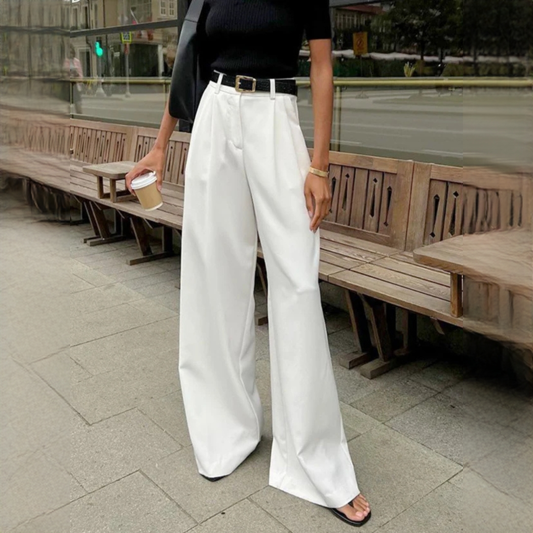 Marlene - Pantalones elegantes de pierna ancha