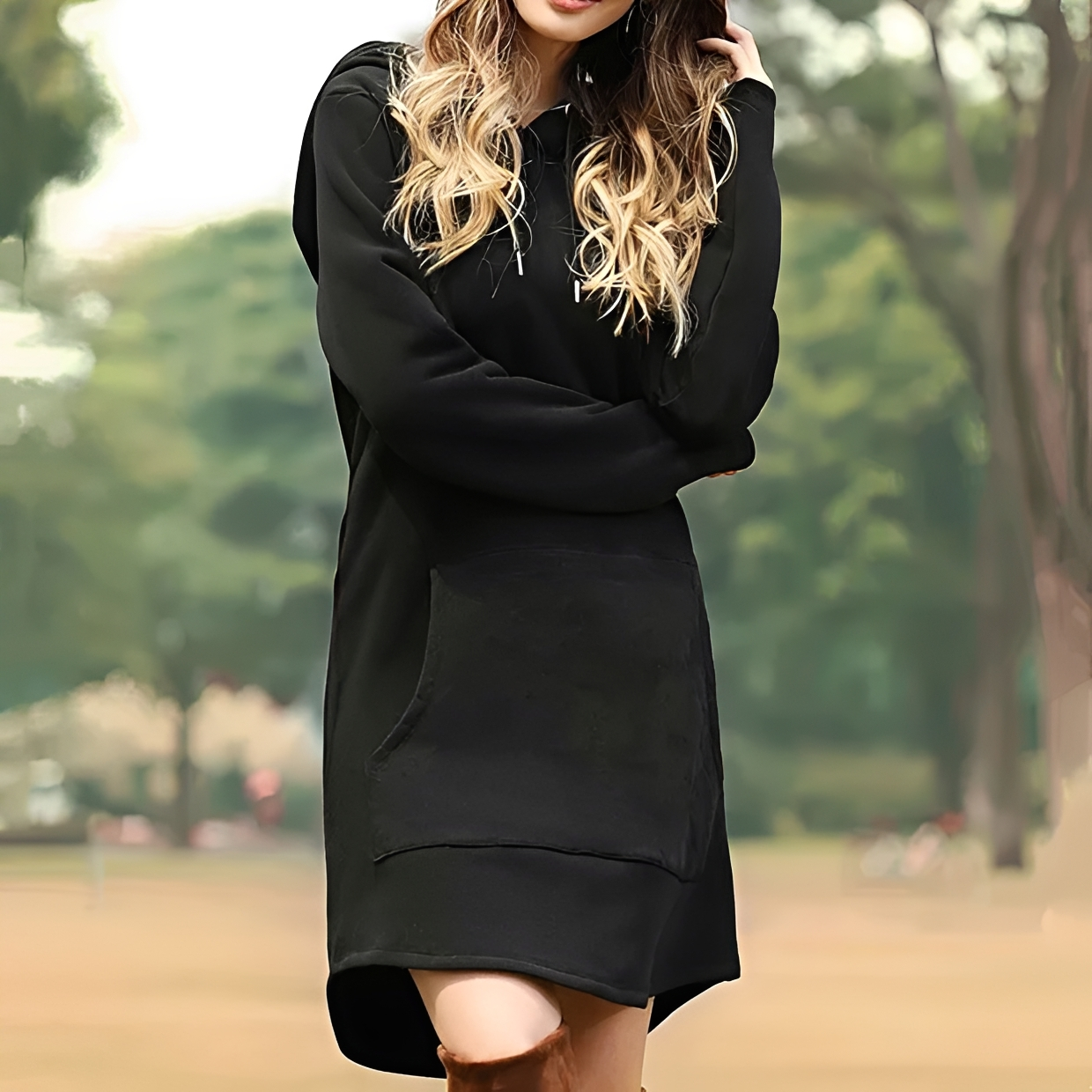 Juris - Mini vestido elegante con capucha