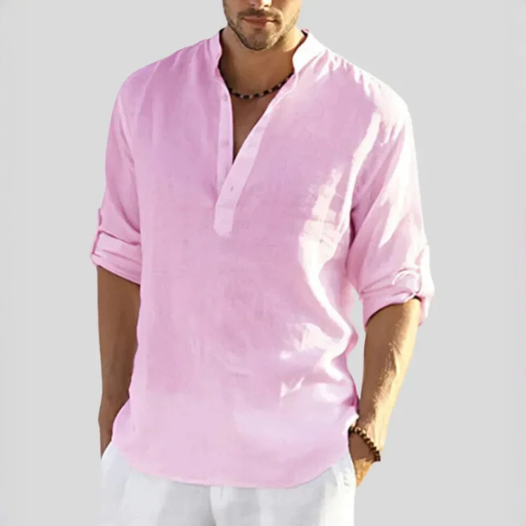John - Camiseta casual de cuello en V