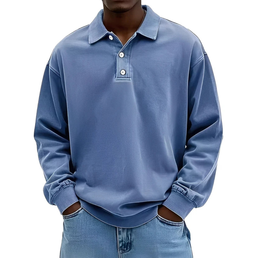 Clayton - Polo de manga larga de estilo moderno