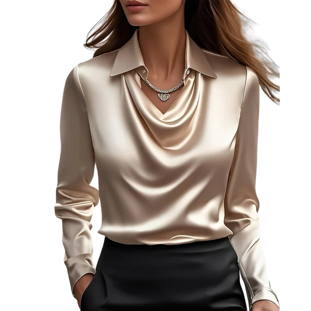Dionne - Blusa de manga larga confortable