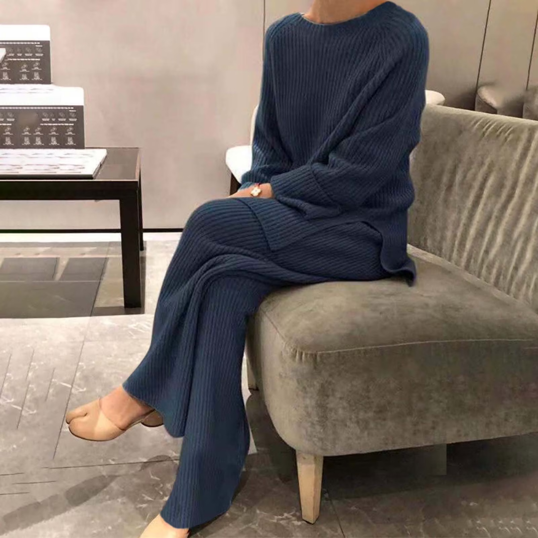 Samantha - Conjunto elegante de suéter y pantalón