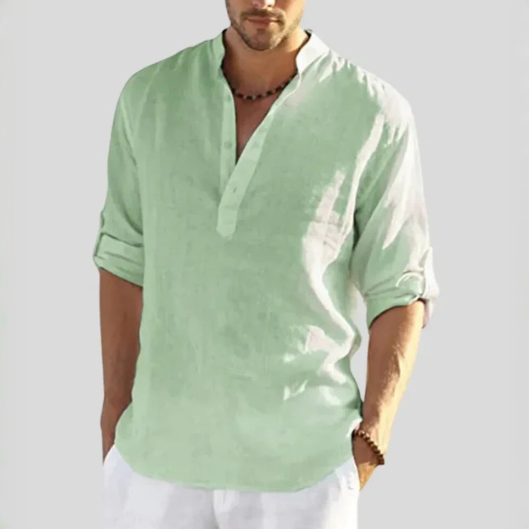 John - Camiseta casual de cuello en V