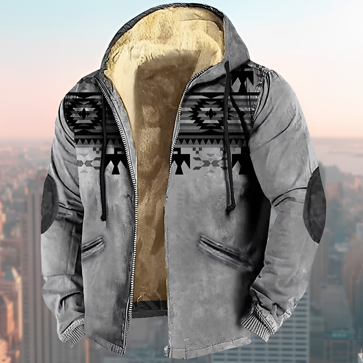 Laszlo - Chaqueta con capucha estilo vintage