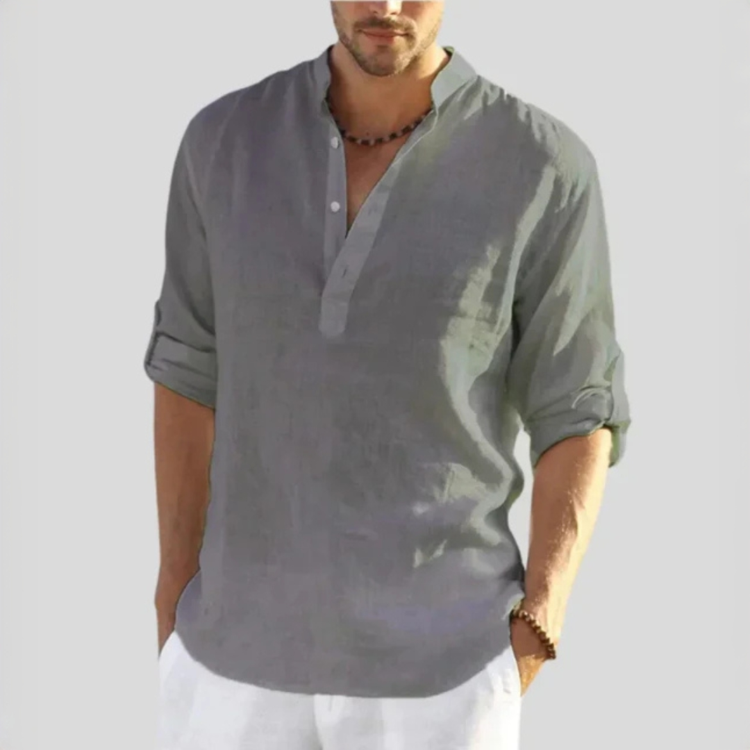 John - Camiseta casual de cuello en V