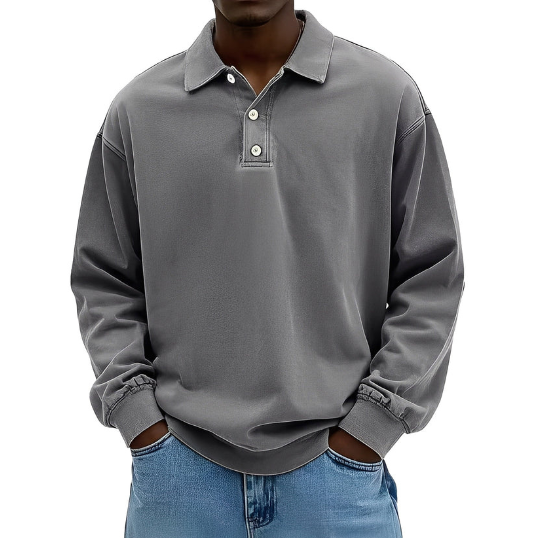 Clayton - Polo de manga larga de estilo moderno