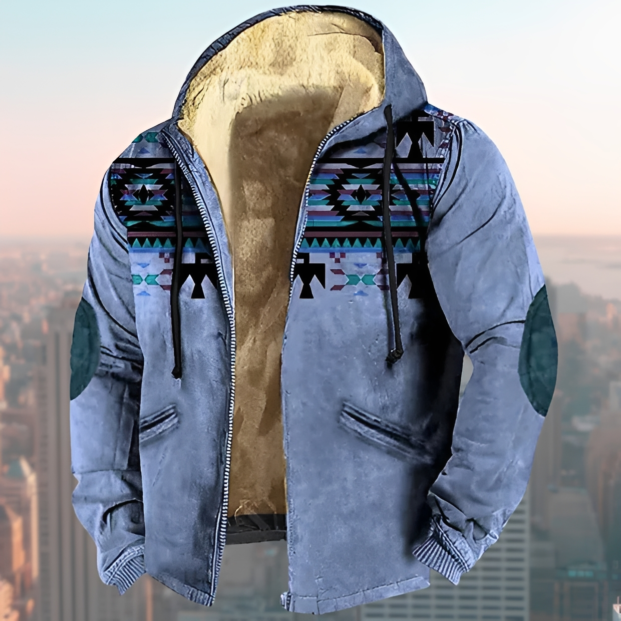 Laszlo - Chaqueta con capucha estilo vintage