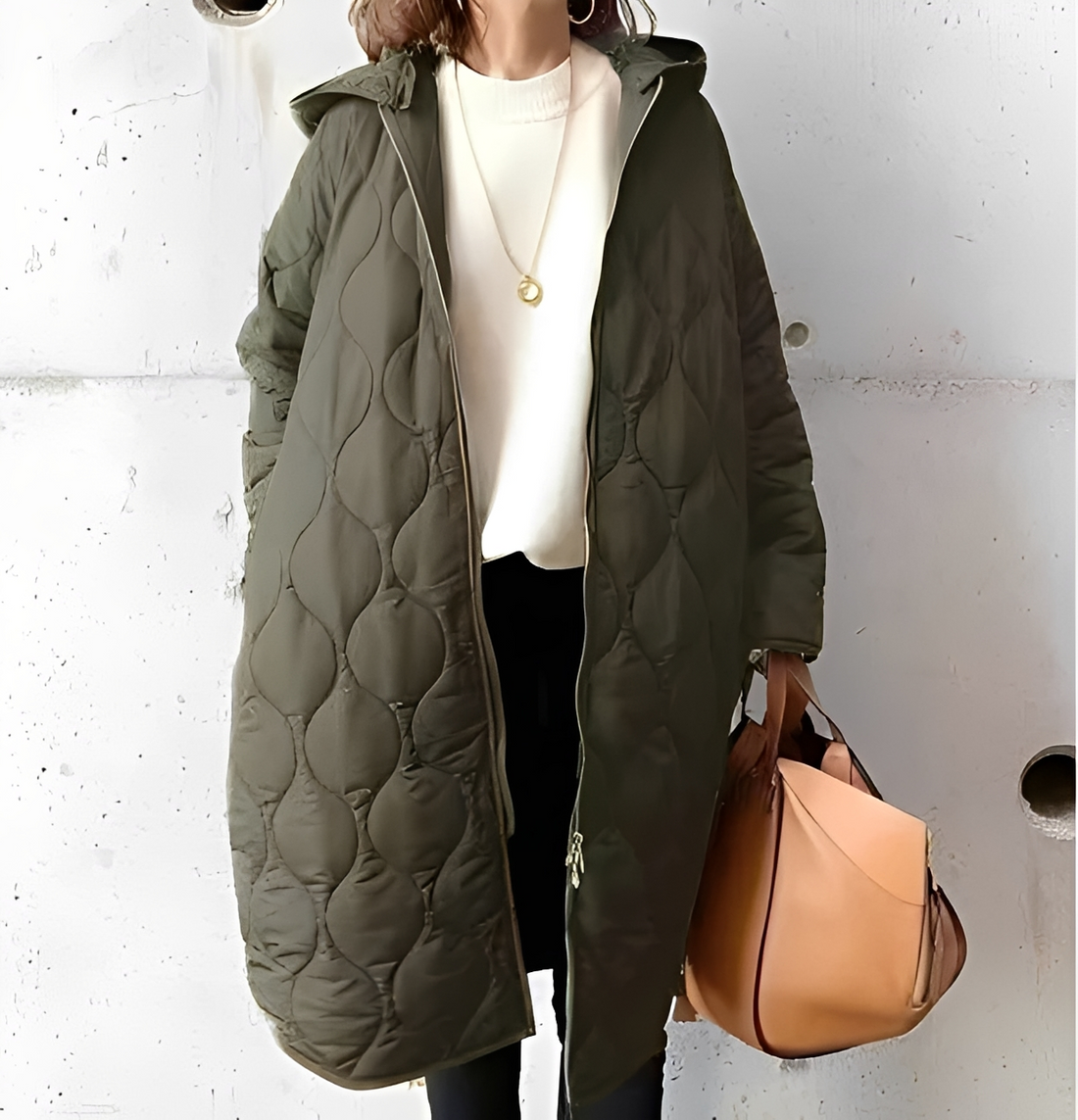 Krystine - Chaqueta acogedora con capucha