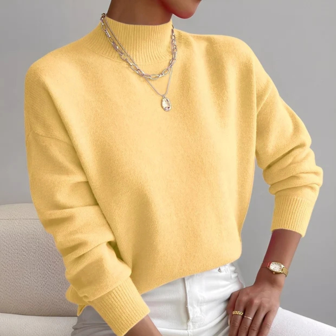 Roxana - Suéter acogedor con cuello alto