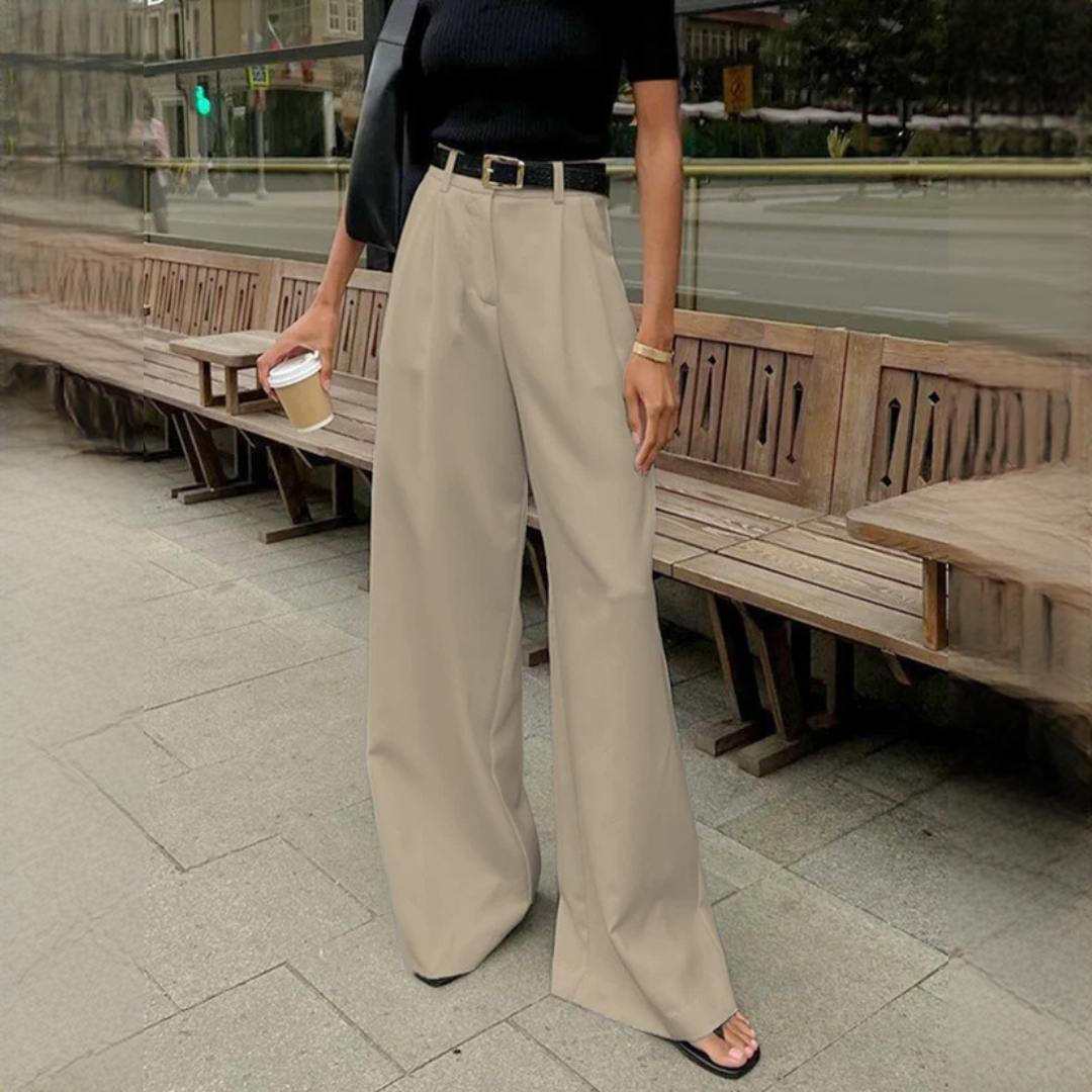 Marlene - Pantalones elegantes de pierna ancha