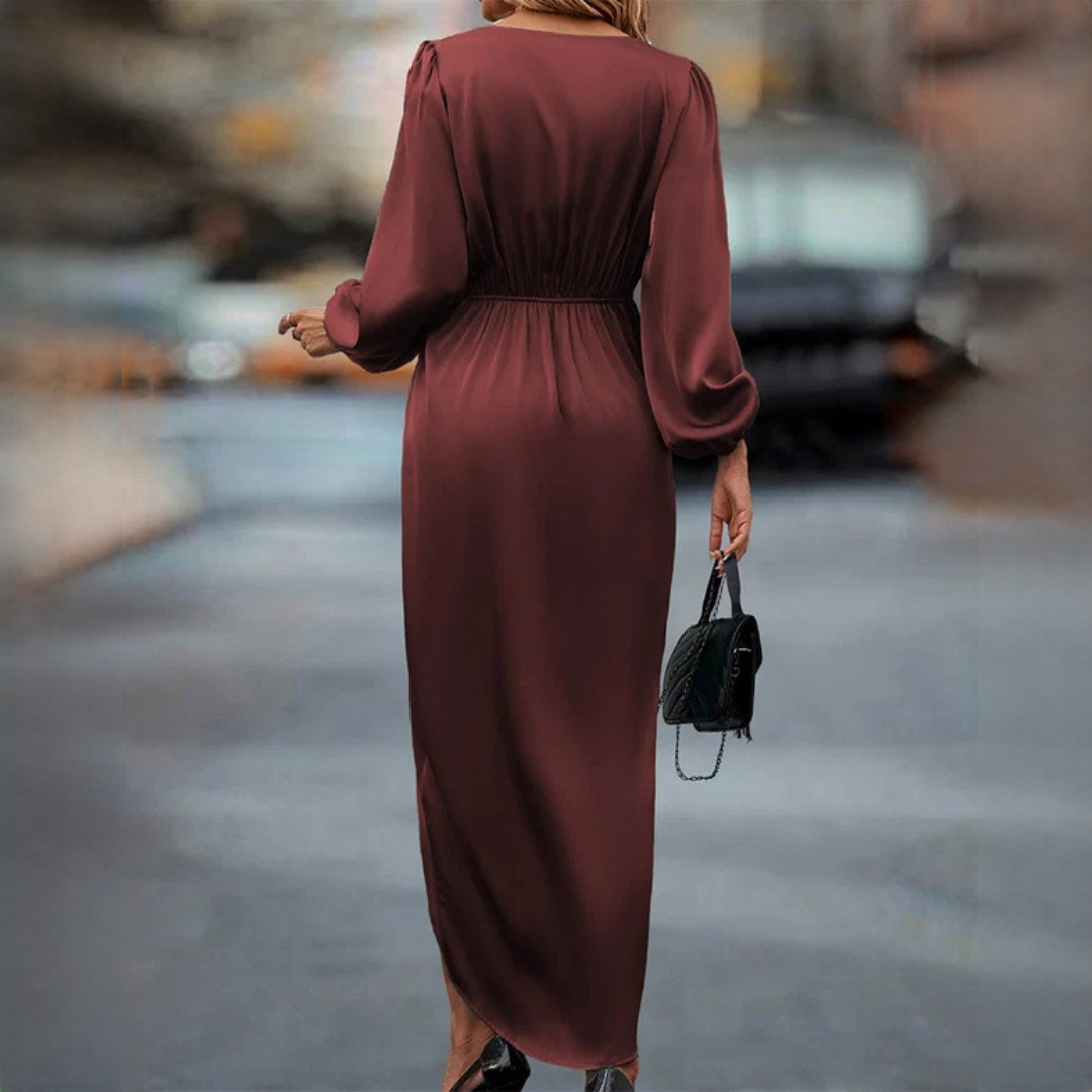 Leona - Vestido sofisticado con mangas abullonadas
