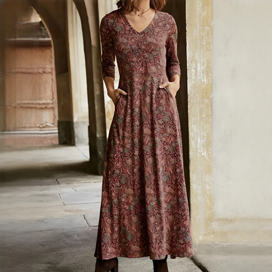 Sophie - Vestido vintage con mangas largas