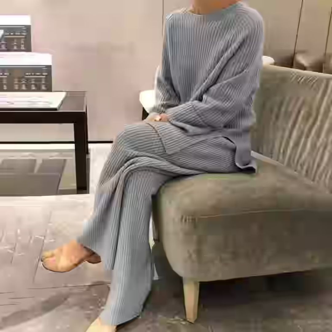 Samantha - Conjunto elegante de suéter y pantalón