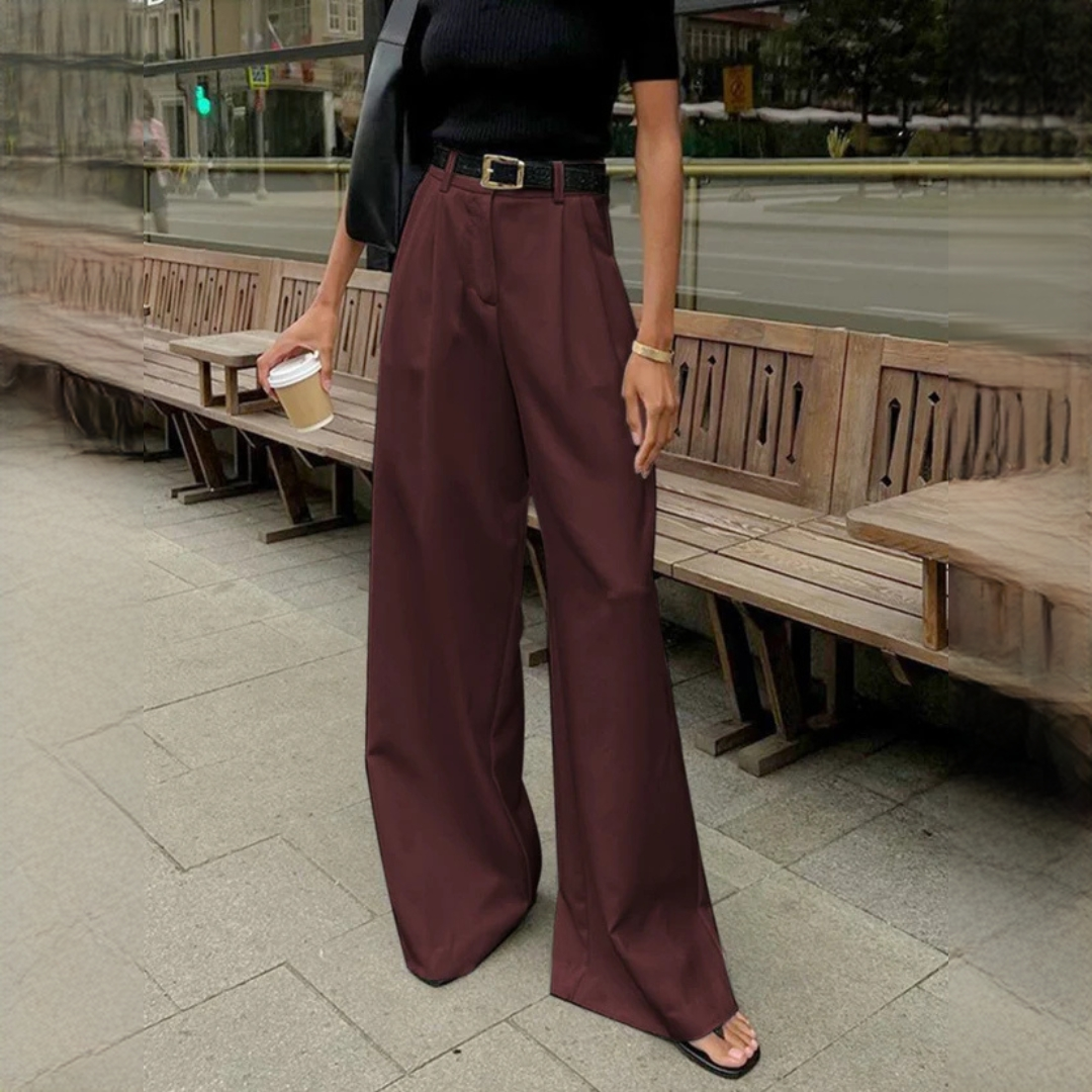 Marlene - Pantalones elegantes de pierna ancha