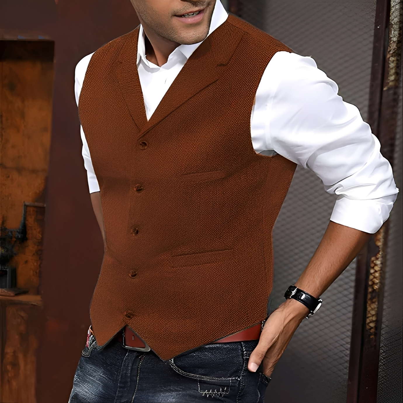 Edwin - Chaleco casual cómodo