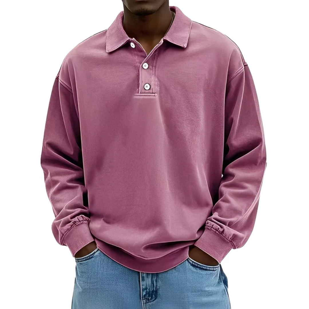 Clayton - Polo de manga larga de estilo moderno