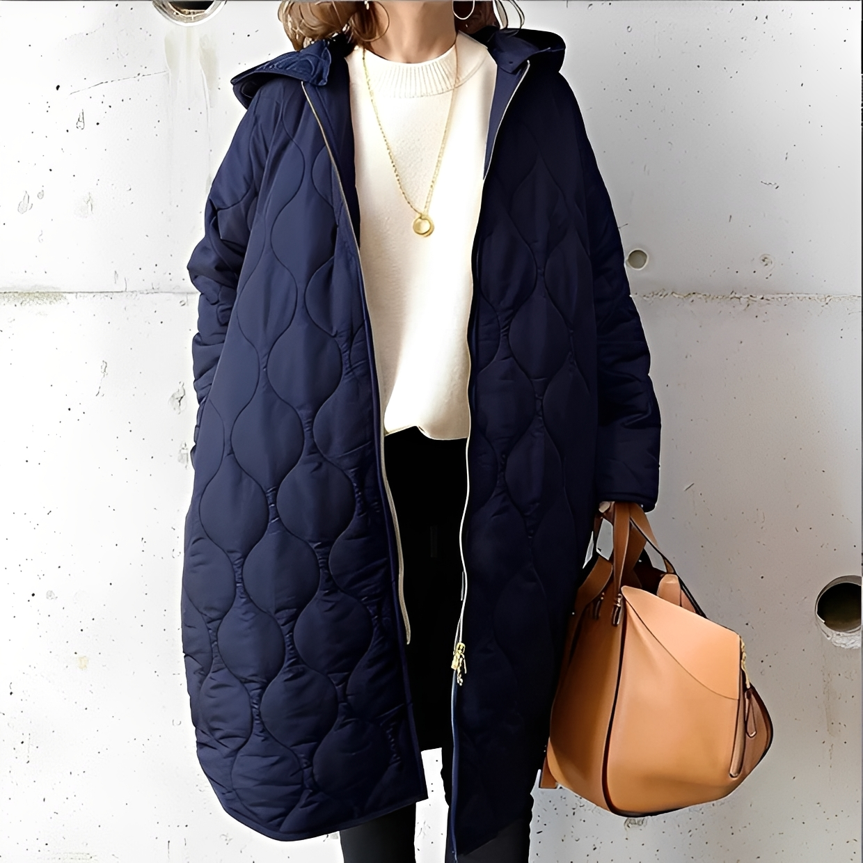 Krystine - Chaqueta acogedora con capucha