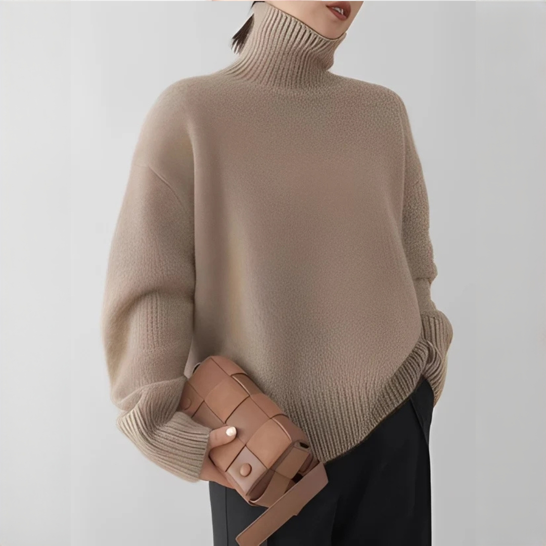 Adrienne - Suéter de cuello alto elegante y cálido
