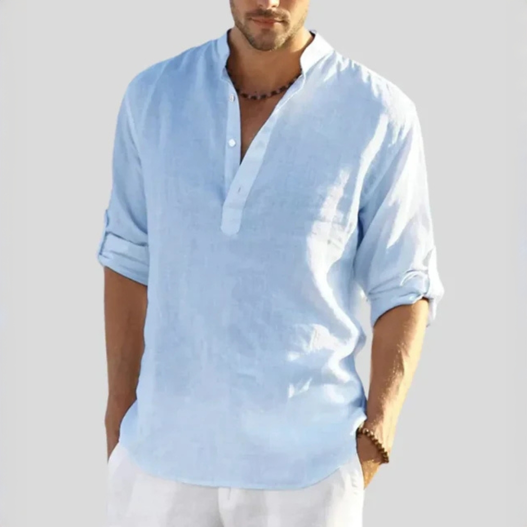 John - Camiseta casual de cuello en V