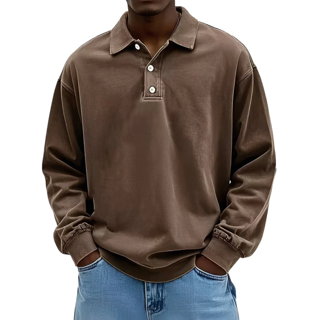 Clayton - Polo de manga larga de estilo moderno