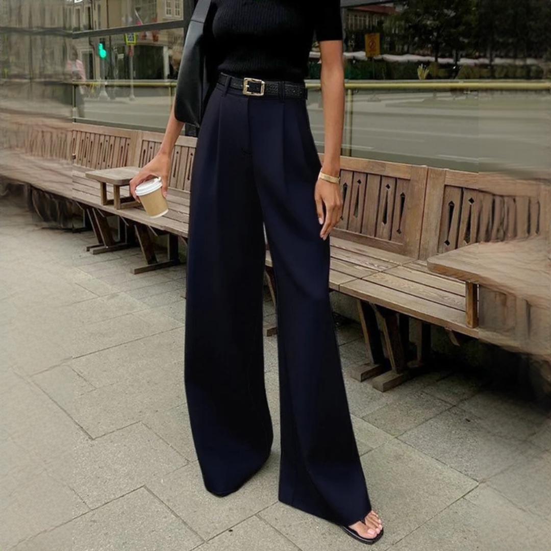 Marlene - Pantalones elegantes de pierna ancha