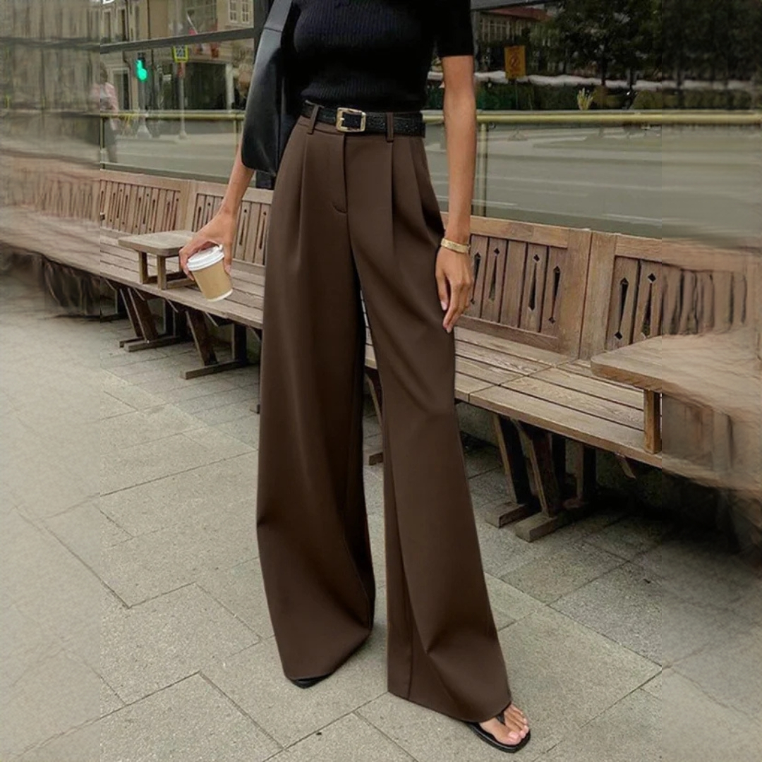 Marlene - Pantalones elegantes de pierna ancha